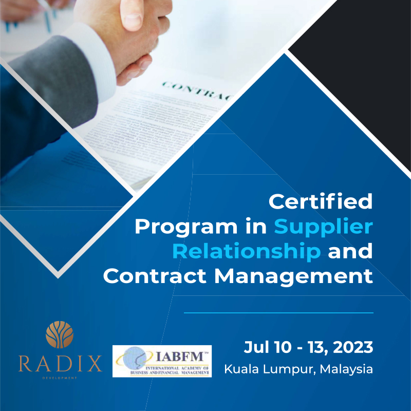 Certified Program in Supplier Relationship and Contract Management